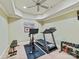 Home gym featuring modern exercise equipment and ample workout space at 1355 Wyndmere Hills Ln, Matthews, NC 28105