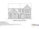 Detailed line art rendering of the home's exterior showcases the architectural design of a Southern Cottage with Brick at 13711 Glennmayes Dr, Huntersville, NC 28078