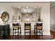 Kitchen view with breakfast bar, pendant lighting, and modern appliances at 2823 Providence Rd # 156, Charlotte, NC 28211