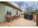 Inviting backyard deck featuring comfortable seating next to the home at 3155 Ramseur St, Lincolnton, NC 28092