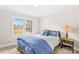 Bedroom featuring a window, bed, and a side table with lamp at 424 Virginia Ave, Statesville, NC 28677