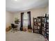 Comfortable home office with a bookcase, carpet floors, and natural light at 430 Battery Cir, Clover, SC 29710