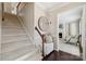 Beautiful stairway leading to the upper level, blending elegance and functionality at 4811 Dawnridge Dr, Charlotte, NC 28226