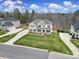 Aerial view of a spacious home with long driveways and well-kept lawns at 5158 Mill Creek Rd, Clover, SC 29710