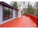 Wide angle shot of the large wooden deck offering outdoor space with lots of room at 6415 Santa Cruz Trl # 11, Charlotte, NC 28227