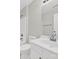 Bright bathroom features white cabinets, toilet, shower with neutral paint at 8620 Grey Squirrel Ct, Charlotte, NC 28277