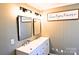 Modern bathroom featuring a double vanity, framed mirrors, and stylish light fixtures at 1020 Saint Paul Church Rd, Clover, SC 29710