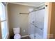 Modern bathroom featuring a glass-enclosed shower with stylish tile and chrome fixtures at 1020 Saint Paul Church Rd, Clover, SC 29710