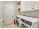 The laundry room features a sink and a modern washer and dryer at 11243 Home Place Ln, Mint Hill, NC 28227