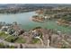 Stunning aerial view of lakefront homes nestled among the trees at 130 Brick Kiln Way, Mooresville, NC 28117