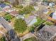 Charming neighborhood aerial view showcasing well-maintained homes and lush landscaping at 130 N Smallwood Pl, Charlotte, NC 28216