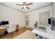 Bedroom provides plenty of space and natural light with a ceiling fan and large windows at 130 N Smallwood Pl, Charlotte, NC 28216