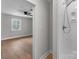 Bathroom featuring a glass shower and views into the bedroom at 1601 Mooresville Rd, Salisbury, NC 28147