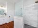 Bathroom with a glass shower and a view of the vanity at 225 Marion St, Rock Hill, SC 29730