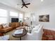 Bright living room with a ceiling fan and comfortable seating at 225 Marion St, Rock Hill, SC 29730