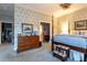 Large bedroom with classic decor, featuring a four poster bed at 404 Downing Dr, Kings Mountain, NC 28086