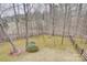 Expansive backyard featuring green grass, mature trees, and a rustic fence, providing a serene outdoor space at 5306 Club View Dr, Concord, NC 28025
