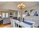 Elegant dining room with a modern chandelier, stylish decor, and an open layout at 5306 Club View Dr, Concord, NC 28025