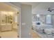 Stylish main bedroom features an attached bathroom and relaxing atmosphere at 5306 Club View Dr, Concord, NC 28025