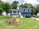 Beautiful home featuring a landscaped front yard, inviting porch, and a cheerful yellow front door at 7812 Highbanks Ct, Charlotte, NC 28212