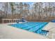 Sparkling community pool surrounded by lush greenery, perfect for summer relaxation and recreation at 8909 Abberley Ct, Huntersville, NC 28078
