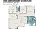 Second floor plan featuring bedrooms, bathrooms, and a walk-in closet at 8909 Abberley Ct, Huntersville, NC 28078