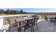 A spacious deck with a wooden table and seating, ideal for outdoor dining and entertaining at 1323 Stack Rd, Monroe, NC 28112
