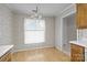 Inviting dining area with window, a chandelier and adjacent kitchen at 234 Pointe Cir, Rock Hill, SC 29732