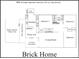 Floor plan of brick home showing layout of kitchen, living room, bedrooms, and bathroom at 2375 E Nc 10 Hwy None, Conover, NC 28613