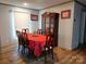Dining room featuring a table set for eight, vinyl plank flooring, and beautiful decor at 404 B And S Ln, Hickory, NC 28601