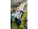 Stunning aerial view of the home featuring a backyard oasis with a private pool and lush landscaping at 8416 Highgrove St, Charlotte, NC 28277