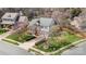 Expansive aerial view showcases the property's lush landscaping, well-kept lawn, and neighborhood at 10502 Orchid Hill Ln, Charlotte, NC 28277