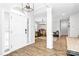 Welcoming foyer leads to a bright dining room, enhancing the home's appeal at 13930 Thompson Rd, Mint Hill, NC 28227