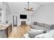 Spacious living room featuring a fireplace and modern finishes at 13930 Thompson Rd, Mint Hill, NC 28227