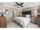 Comfortable main bedroom with soft carpet, a king-size bed, and modern furnishings at 15212 Caspian Way, Charlotte, NC 28278