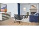 Cozy living room with modern decor, fireplace, and neutral color palette at 244 Stilwell Oaks Cir, Charlotte, NC 28212