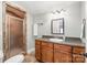 Bathroom boasts a glass shower, sleek vanity, and attractive fixtures at 4783 Rainey Ln, Maiden, NC 28650