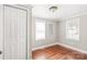 Neutral bedroom featuring hardwood floors and natural light at 4783 Rainey Ln, Maiden, NC 28650