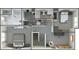 Second floor floor plan with two bedrooms, two bathrooms, a laundry room, and an office area at 7008 Matz Way, Charlotte, NC 28269