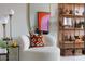 Modern office featuring stylish bookshelf, chair and a variety of decorative items at 7008 Matz Way, Charlotte, NC 28269
