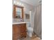 Bathroom featuring a wooden vanity and a shower with curtain at 107 Pinelake Dr, Kings Mountain, NC 28086