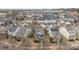 A scenic aerial shot of a neighborhood showcasing the well-maintained houses and yards at 1710 Woodward Ave, Charlotte, NC 28206