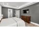 Spacious main bedroom featuring hardwood floors and easy access to the ensuite bathroom at 233 Catawba Crest Ln, Clover, SC 29710