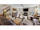 Bright living room with fireplace, large windows, and modern furnishings at 3549 Sandy E Trl, Fort Mill, SC 29707