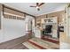 Stylish office with a barn door, built-in shelving, a desk, and a comfortable workspace at 3549 Sandy E Trl, Fort Mill, SC 29707