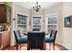 Inviting dining nook with a view features three windows and hardwood flooring at 3815 10Th Ne St, Hickory, NC 28601
