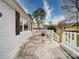 The backyard patio is perfect for entertaining with ample seating space and a view of the neighborhood at 5743 Cherrycrest Ln, Charlotte, NC 28217