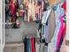 Organized walk-in closet with shelving, and hanging racks at 781 Hazel Way, Denver, NC 28037