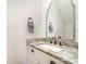 Bathroom featuring granite countertops, vanity, and bronze fixtures at 8807 Thornbury Ln, Huntersville, NC 28078
