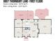 First floor floor plan showcasing layout of the home, including living areas, kitchen, and bedrooms at 8807 Thornbury Ln, Huntersville, NC 28078
